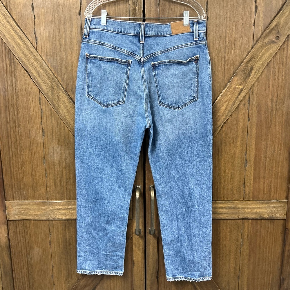 Madewell 90's Straight High Rise Crop Denim Jean Hazeldell Wash Size 31 - Picture 6 of 10